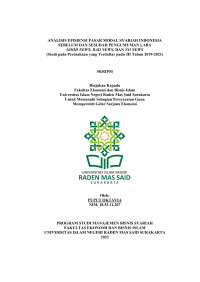Image of ANALISIS EFISIENSI PASAR MODAL SYARIAH INDONESIA SEBELUM DAN SESUDAH PENGUMUMAN LABA GOOD NEWS, BAD NEWS, DAN NO NEWS (Studi pada Perusahaan yang Terdaftar pada JII Tahun 2019-2021)
