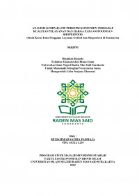 Image of ANALISIS KOMPARATIF PERSEPSI KONSUMEN TERHADAP KUALITAS PELAYANAN DAN HARGA PADA GOFOOD DAN SHOPEEFOOD (Studi Kasus Pada Pengguna Layanan Gofood dan Shopeefood di Surakarta)