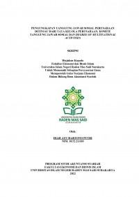 Image of PENGUNGKAPAN TANGGUNG JAWAB SOSIAL PERUSAHAAN DITINJAU DARI TATA KELOLA PERUSAHAAN, KOMITE TANGGUNG JAWAB SOSIAL DAN DEGREE OF MULTINATIONAL ACTIVITIES