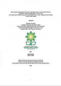 Image of PENGARUH KONEKSI POLITIK, UKURAN KAP, DAN EFEKTIVITAS

KOMITE AUDIT TERHADAP AUDIT FEE (STUDI KASUS PERUSAHAAN TRANSPORTASI YANG TERDAFTAR DI BEI TAHUN 2015-2020)