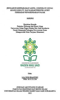 Image of PENGARUH KEPEMILIKAN ASING, CORPORATE SOCIAL RESPONSIBILITY, DAN KARAKTERISTIK AUDIT TERHADAP PENGHINDARAN PAJAK