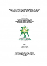 Image of MONEY ETHICS DAN RELIGIOSITY MEMPENGARUHI TAX EVASION:PERAN RELIGIUSITAS INTRINSIK, RELIGIUSITAS EKSTRINSIK, GENDER, DAN MATERIALISME SEBAGAI EFEK MODERASI