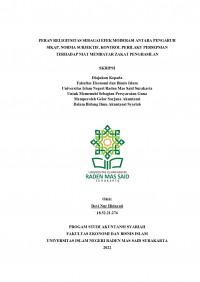 Image of PERAN RELIGIUSITAS SEBAGAI EFEK MODERASI ANTARA PENGARUH SIKAP, NORMA SUBJEKTIF, KONTROL PERILAKU PERSEPSIAN TERHADAP NIAT MEMBAYAR ZAKAT PENGHASILAN
