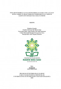 Image of PENGARUH PEMBIAYAAN DAN PENDAMPINGAN USAHA UNIT LAYANAN MODAL MIKRO SYARIAH TERHADAP PERKEMBANGAN UMKM DI KABUPATEN DEMAK PADA MASA PANDEMI