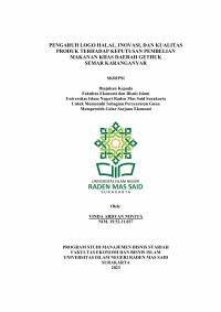 Image of Pengaruh Logo Halal, Inovasi, dan Kualitas Produk Terhadap Keputusan Pembelian Makanan Khas Daerah Gethuk Semar Karanganyar