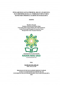 Image of Pengaruh Kualitas Produk, Brand Awareness, dan Sertifikasi Halal Terhadap Minat Beli Konsumen Produk Azarine di Surakarta