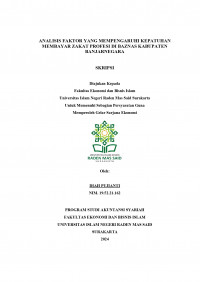 Image of Analisis Faktor Yang Mempengaruhi Kepatuhan Membayar Zakat Profesi di BAZNAS Kabupaten Banjarnegara