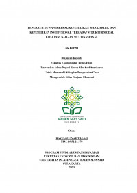 Image of Pengaruh Dewan Direksi, Kepemilikan Manajerial, dan Kepemilikan Institusional Terhadap Struktur Modal pada Perusahaan Multinasional