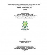 Image of KARAKTERISTIK DEWAN KOMISARIS DALAM MENENTUKAN FEE AUDIT PADA PERUSAHAAN YANG TERDAFTAR DI BURSA EFEK INDONESIA (BEI)