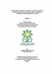 Image of PENGARUH DIVERSITY GENDER, CAPITAL INTENSITY, KOMITE AUDIT, DAN UKURAN DEWAN DIREKSI TERHADAP PENGHINDARAN PAJAK