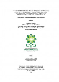 Image of Analisis Pengaruh Capital Adequacy Ratio (CAR), Financing to Deposit Ratio (FR), Non Perfoming Financing (NPF) terhadap Pendapatan Bagi Hasil Mudharabah (Studi Pada PT. Bank Muamalat Indonesia Tahun 2015-2020)