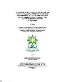 Image of PENGARUH MOTIVASI INVESTASI, KEMAJUAN TEKNOLOGI, LITERASI KEUANGAN SYARIAH DAN EKPEKTASI RETURN TERHADAP MINAT INVESTASI REKSA DANA SYARIAH PADA GENERASI MILENIAL DI KOTA SURAKARTA