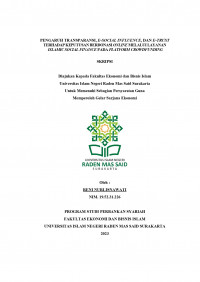 Image of Pengaruh Transparansi, E-Social Influence dan E-Trust Terhadap Keputusan Berdonasi Online Melalui Layanan Islamic Social Finance pada Platform Crowdfunding