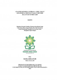 Image of ANALISIS KINERJA LEMBAGA AMIL ZAKAT SOLOPEDULI MENGGUNAKAN METODE BALANCED SCORECARD
