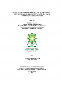 Image of PENGUNGKAPAN CORPORATE SOCIAL RESPONSIBILITY DITINJAU DARI SHARIA GOVERNANCE PADA BANK UMUM SYARIAH DI INDONESIA
