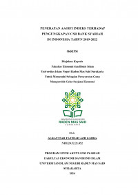 Image of Penerapan AAOIFI Indeks Terhadap Pengungkapan CSR Bank Syariah Di Indonesia Tahun 2019-2022