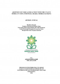 Image of ADOPTION OF USER SATISFACTION WITH THE UTAUT2  MODEL IN USING INDONESIA SHARIA MOBILE BANKING