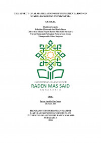 Image of THE EFFECT OF ALMA RELATIONSHIP IMPLEMENTATION ON SHARIA BANGKING IN INDONESIA