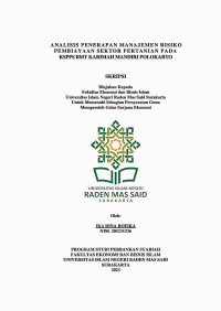 Image of Analisis Penerapan Manajemen Risiko Pembiayaan Sektor Pertanian pada KSPPS BMT Karimah Mandiri Polokarto