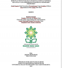 Image of Hubungan Pengungkapan Lingkungan Dengan Kinerja Keuangan yang Dimoderasi Oleh Dewan Komisaris Independen (Studi Empiris Pada Perusahaan Yang Terdaftar di Bursa Efek Indonesia Pada Tahun 2019-2021)