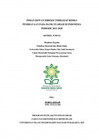 Image of Peran Dewan Direksi Terhadap Risiko Pembiayaan Pada Bank Syariah di Indonesia Periode 2025-2020