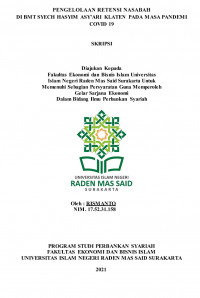 Image of Pengelolaan Retensi Nasabah Di Bmt Sych Hasyim Asy'Ari Klaten Pada Masa Pandemi Covid 19