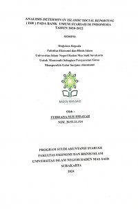 Image of Analisis Determinan Islamic Social Repirting ( ISR) pada bank umum syariah di indonesia tahun 2020- 2022