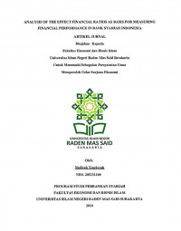 Image of ANALYSIS OF THE EFFECT FINANCIAL RATIOS AS BASIS  FOR MEASURING FINANCIAL PERFORMANCE IN BANK  SYARIAH INDONESIA