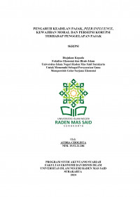 Image of Pengaruh Keadilan Pajak, Peer Influence, Kewajiban Moral dan Persepsi Korupsi Terhadap Penggelapan Pajak