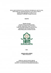 Image of Pengaruh Efektivitas Sistem Informasi Akuntansi, Kemampuan Teknik Pemakai, Dan Pelatihan Terhadap Kinerja Karyawan (Studi Pada Pt. Bpr Bkk Wonogiri (Perseroda)