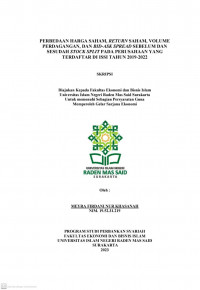 Image of PERBEDAAN HARGA SAHAM, RETURN SAHAM, VOLUME PERDAGANGAN, DAN BID-ASK SPREAD SEBELUM DAN SESUDAH STOCK SPLIT PADA PERUSAHAAN YANG TERDAFTAR DI ISSI TAHUN 2019-2022