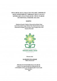 Image of PENGARUH DANA ZAKAT DAN ISLAMIC CORPORATE SOCIAL RESPONSBILLITY TERHADAP REPUTASI DAN KINERJA KEUANGAN PADA BANK UMUM SYARIAH  DI INDONESIA PERIODE 2016-2021
