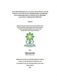 Image of Analisis Persaingan Layanan Jasa Pesan Antar Makanan (Study Kasus ShopeeFood GrabFood dan GoFood) dengan Penetapan Metode Analysis Hierarchy Process