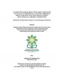 Image of Pengaruh Green WOM, Green Percieved Value, dan Environmental Concern Terhadap Green Purchase intention Dengan Green Trust Sebagai Variabel Intervening