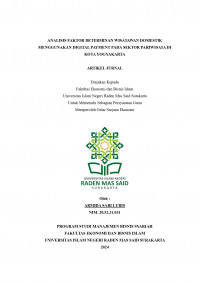 Image of Analisis Faktor Determinan Wisatawan Domestik Menggunakan Digital Payment Pada Sektor Pariwisata di Kota Yogyakarta
