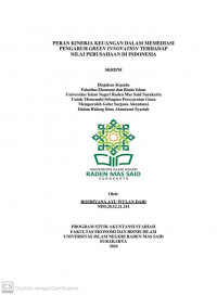 Image of Peran Kinerja Keuangan Dalam Mediasi Pengaruh Green Innovation Terhadap Nilai Perusahaan Di Indonesia
