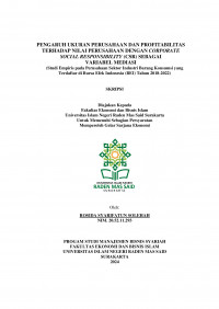 Image of Pengaruh Ukuran Perusahaan dan Profitabilitas terhadap Nilai Perusahaan dengan Corporate Social Responsibility (CSR) Sebagai Variabel Mediasi (Studi Empiris pada Perusahaan Sektor Industri Barang Konsumsi yang Terdaftar di Bursa Efek Indonesia (BEI) Tahun 2018-2022)